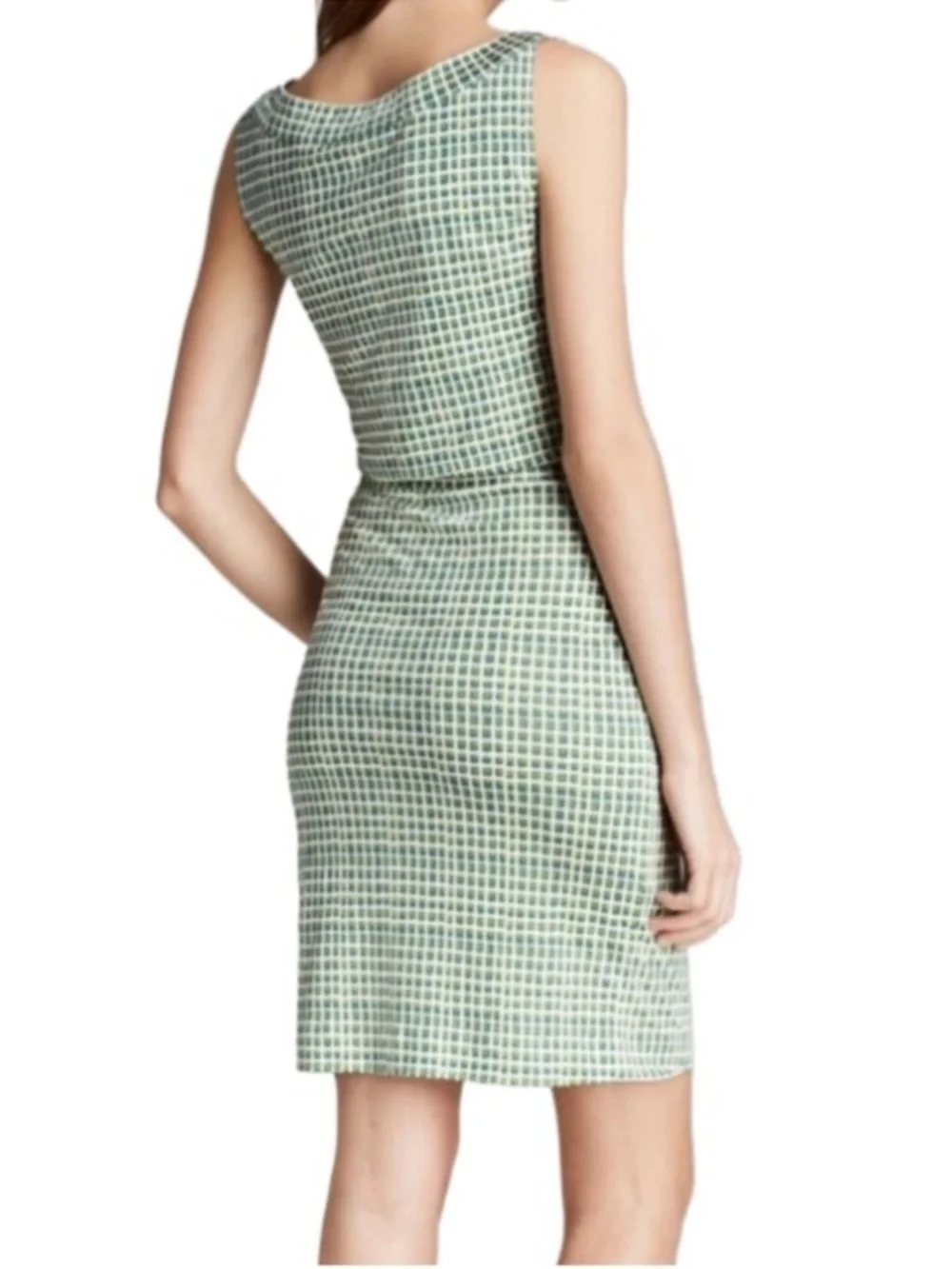 Tory Burch Green Double Blocks Silk Paris Mini Dress